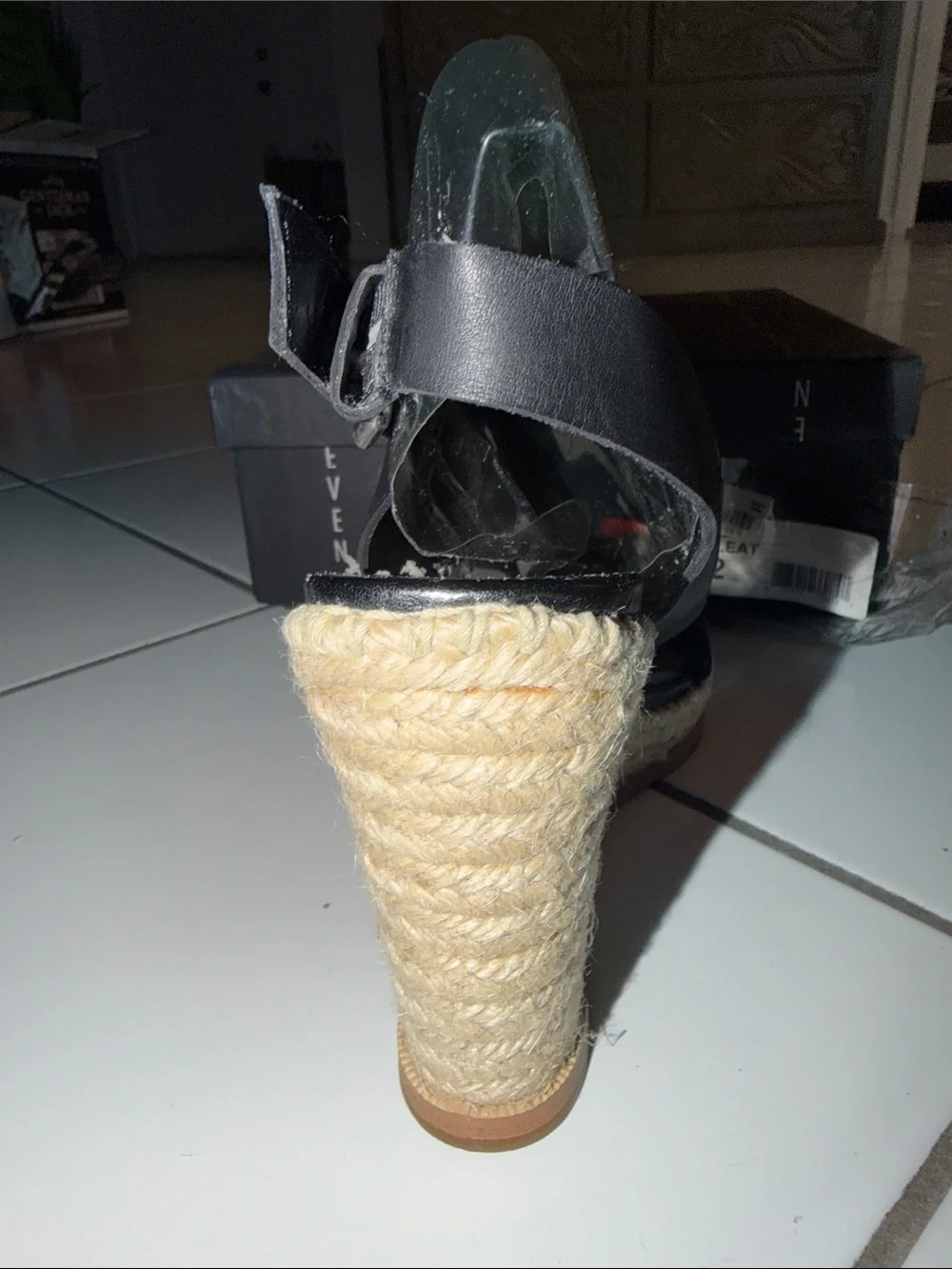 Steven by Steve Madden Black Espadrille